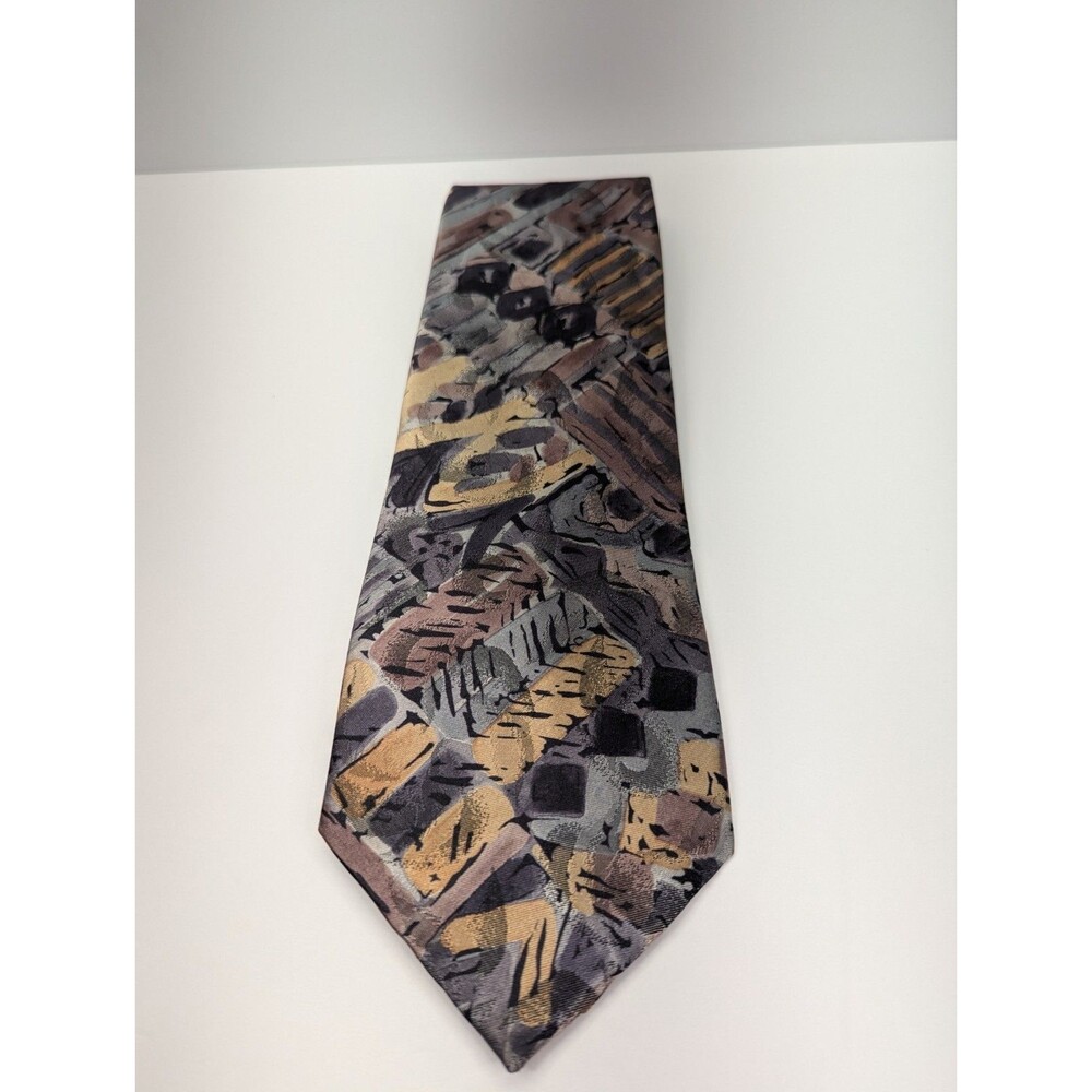 Vintage Brittany Bay Multicolor Abstract Pointed Classic Necktie Tie‎